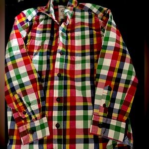 Mini Boden plaid button up 7